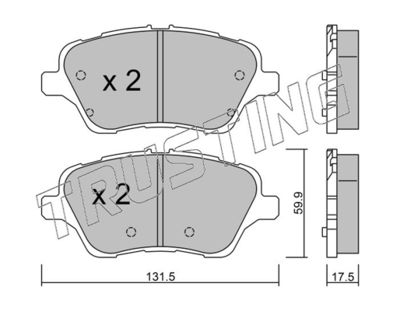 Комплект тормозных колодок, дисковый тормоз TRUSTING 992.0 для FORD B-MAX