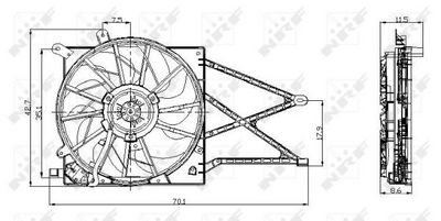 Fan, engine cooling 47015