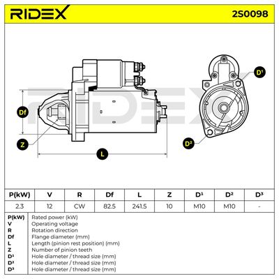 стартер RIDEX