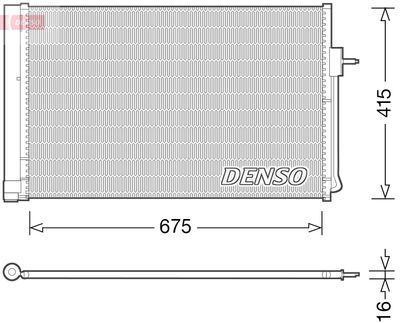 DENSO DCN15001 Радиатор кондиционера  для OPEL AMPERA (Опель Ампера)
