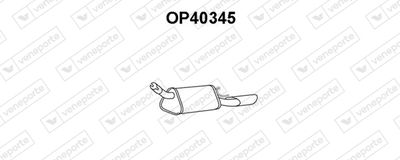 Глушитель выхлопных газов конечный VENEPORTE OP40345 для OPEL TIGRA