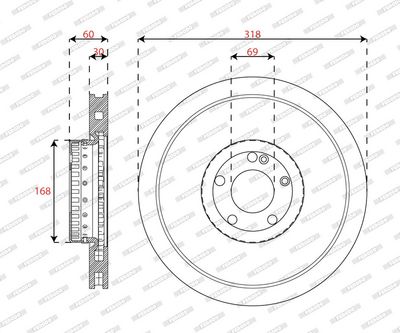 BREMSSCHEIBE FERODO DDF2838VC1 1