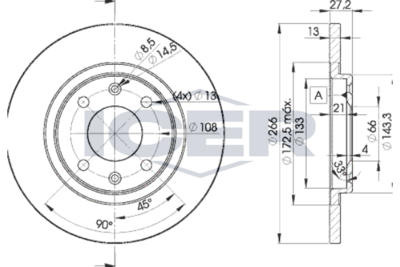 спирачен диск ICER 78BD4692-2