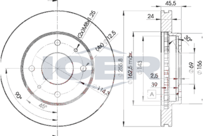 спирачен диск ICER 78BD2926-2