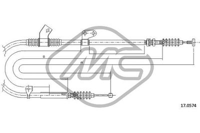 Metalcaucho 82205 Трос ручного тормоза  для MAZDA 626 III Hatchback (GD) 2.0 16V