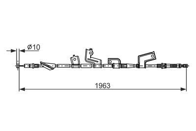 BOSCH Brake Cable BC2912 1987482912