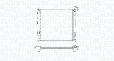 радиатор, охлаждане на двигателя MAGNETI MARELLI 350213224200
