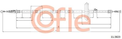 Тросик, cтояночный тормоз COFLE 92.11.5823 для OPEL INSIGNIA