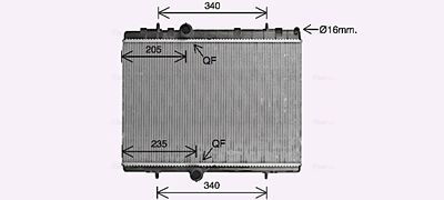 RADIATOR RACIRE MOTOR AVA QUALITY COOLING CN2328