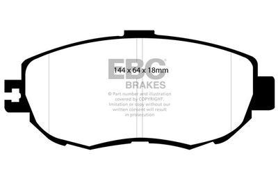 Комплект тормозных колодок, дисковый тормоз EBC Brakes DP1006 для LEXUS LS