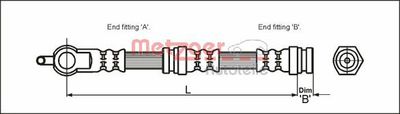 Тормозной шланг METZGER 4114064 для MAZDA PREMACY