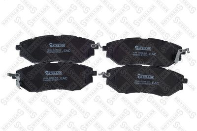 комплект спирачно феродо, дискови спирачки STELLOX 1148 002B-SX