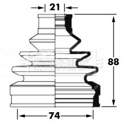 Bellow, drive shaft Borg & Beck BCB6045