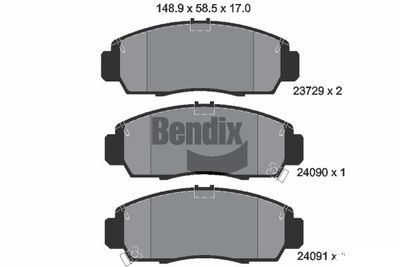BENDIX Braking BPD2029 Тормозные колодки и сигнализаторы  для BYD  (Бид Ф6)