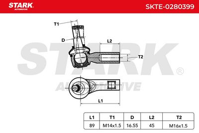 накрайник на напречна кормилна щанга STARK SKTE-0280399