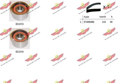 045041 AUTOKIT Комплект ремня ГРМ