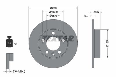 TEXTAR Bremsscheibe PRO (92082503)