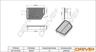 LUFTFILTER DR!VE+ DP1110100181 8