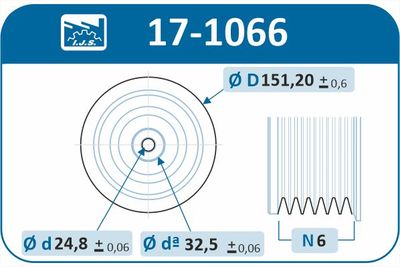 Remenica, kľukový hriadeľ IJS GROUP 17-1066