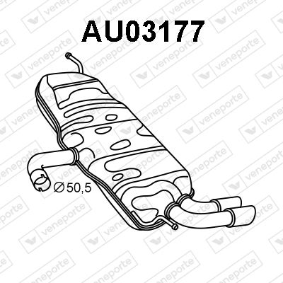 VENEPORTE AU03177 Глушитель выхлопных газов  для AUDI A3 (Ауди А3)