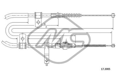 Тросик, cтояночный тормоз Metalcaucho 83868 для DAIHATSU FEROZA