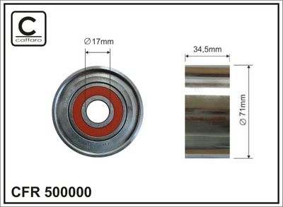 Deflection/Guide Pulley, V-ribbed belt 500000