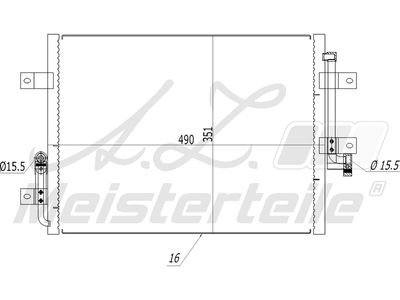 кондензатор, климатизация A.Z. Meisterteile AZMT-45-030-1415