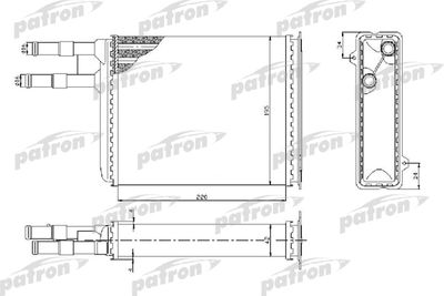 PATRON PRS2081 Радиатор печки  для PEUGEOT BOXER (Пежо Боxер)