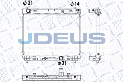 Радиатор, охлаждение двигателя JDEUS 028M79 для TOYOTA URBAN CRUISER