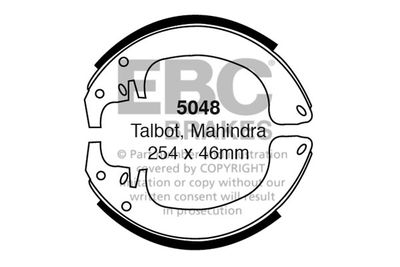 Комплект тормозных колодок EBC Brakes 5048 для MAHINDRA CJ