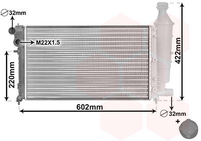 Радиатор, охлаждение двигателя VAN WEZEL 09002116 для CITROËN SAXO
