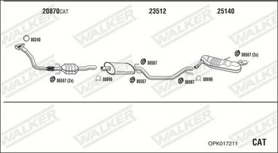 ABGASANLAGE WALKER OPK017211