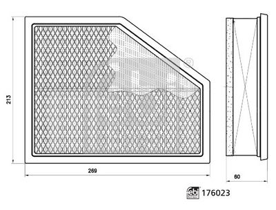 LUFTFILTER FEBI BILSTEIN 176023 2
