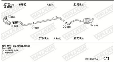 SISTEM DE ESAPAMENT WALKER REH23063A