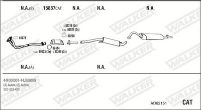 Изпускателна система WALKER AD62151
