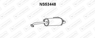 VENEPORTE NS53448 Глушитель выхлопных газов  для NISSAN SUNNY III Hatchback (N14) 2.0 D