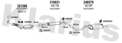 Układ wydechowy KLARIUS 790101E