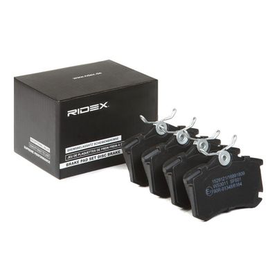 комплект спирачно феродо, дискови спирачки RIDEX 402B1584