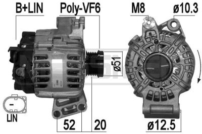 ERA 210963 Генератор для FORD FIESTA VI (CB1, CCN)