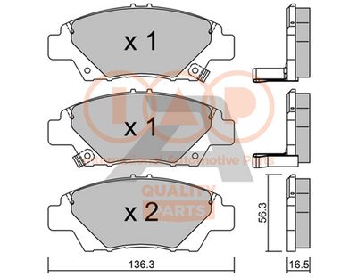 Комплект тормозных колодок, дисковый тормоз IAP QUALITY PARTS 704-06082P для HONDA INSIGHT