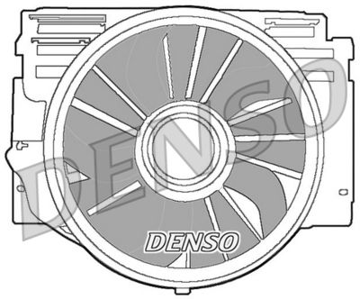 Вентилятор, охлаждение двигателя DENSO DER05007 для BMW X5