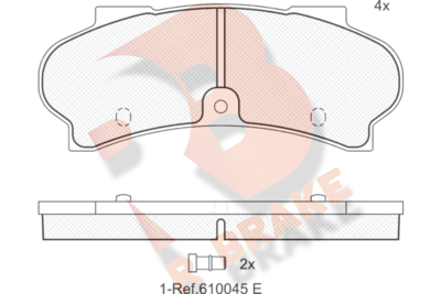 Комплект тормозных колодок, дисковый тормоз R BRAKE RB0187 для PEUGEOT J9