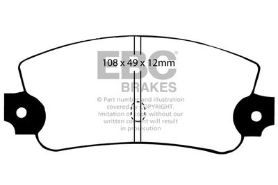 Комплект тормозных колодок, дисковый тормоз EBC Brakes DP2231 для LANCIA BETA