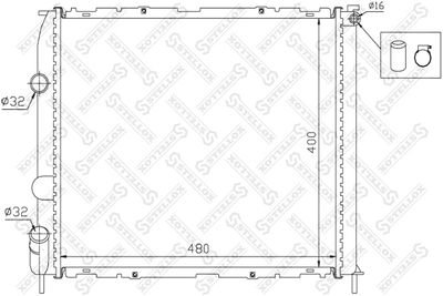 STELLOX 10-26199-SX Радиатор, охлаждение двигателя 