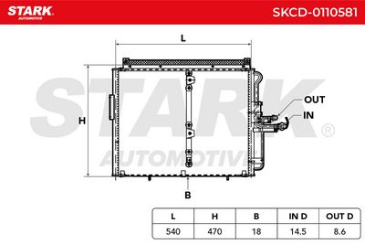 кондензатор, климатизация STARK SKCD-0110581