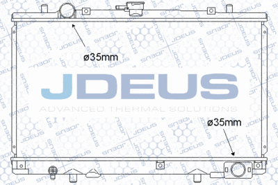Радиатор, охлаждение двигателя JDEUS 018M34 для MITSUBISHI L200