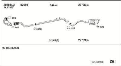 Układ wydechowy WALKER REK129968