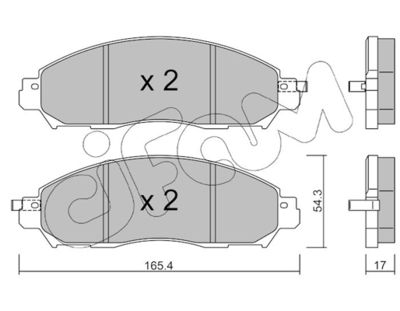 Комплект тормозных колодок, дисковый тормоз CIFAM 822-1081-0 для RENAULT ALASKAN