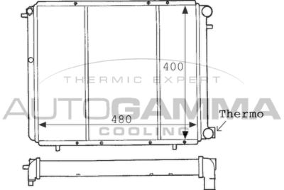 AUTOGAMMA 100855 Радиатор охлаждения двигателя для RENAULT 19 I (B/C53_)