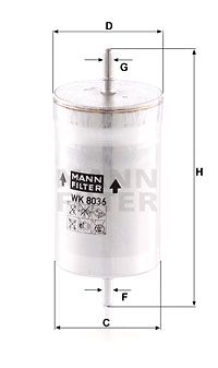 MANN-FILTER WK 8036 Топливный фильтр  для SEAT EXEO (Сеат Еxео)